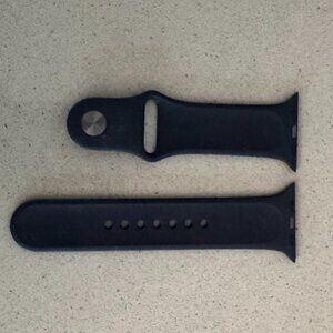 Silicone Black Apple Watch Strap, 42mm, size S/M. New Without Tags